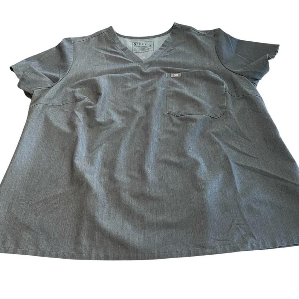 FIGS Technical Scrub Top- 3XL NWOT Gray